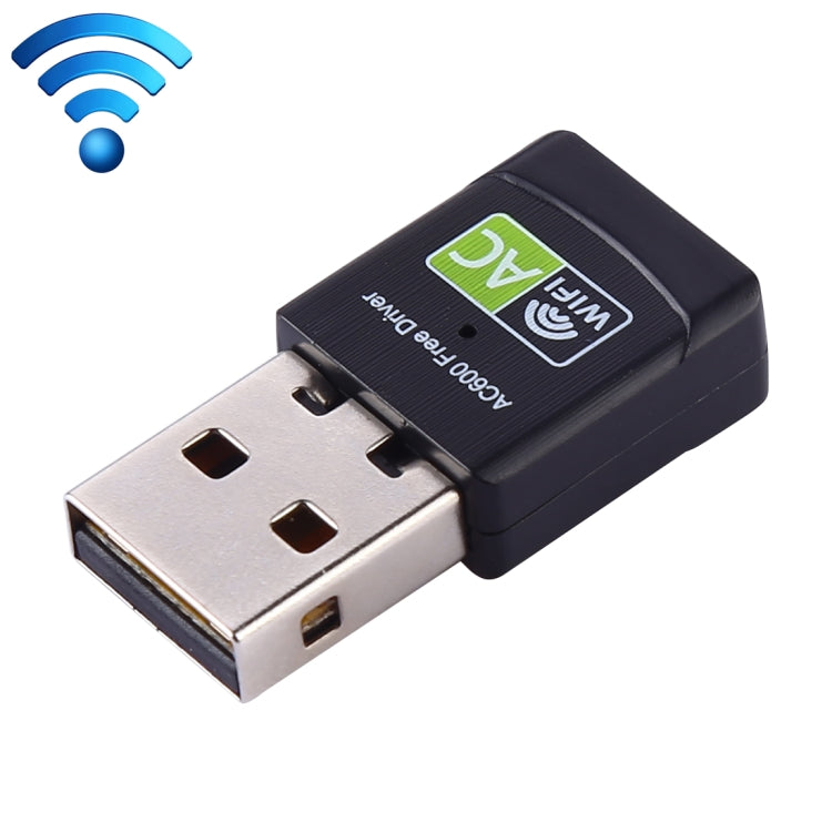 AC600Mbps 2.4GHz & 5GHz Dual Band USB 2.0 WiFi Free Drive Adapter External Network Card, AC600Mbps AC600Mbps 2.4GHz & 5GHz Dual Band USB 2.0 WiFi Free Drive Adapter External Network Card, AC600Mbps